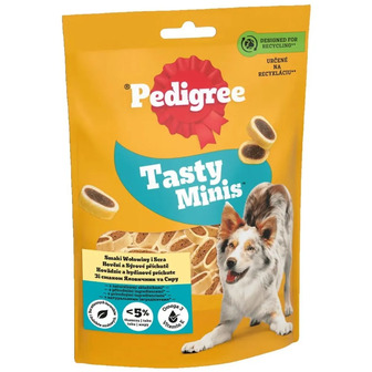 Ласощі для собак Pedigree Tasty Minis яловичина та сир 140 г (5998749145357)
