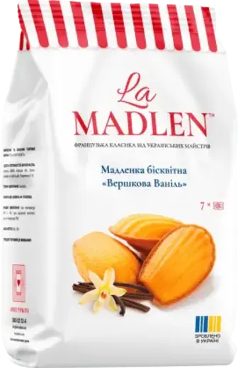 Мадленка La Madlen Вершкова Ваніль бісквітна 140 г