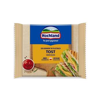 Сир плавлений 130 г Hochland Тост 36%, пластини п/yп Польща 
