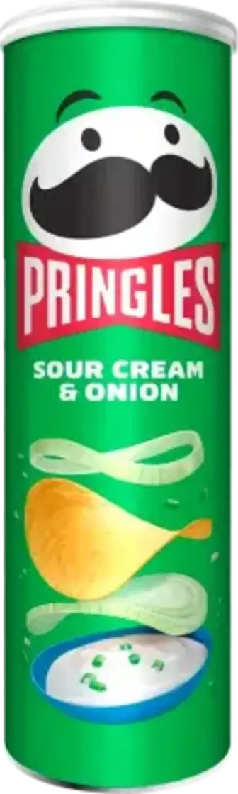 Чипси Pringles картопляні зі смаком сметани та цибулі 175 г