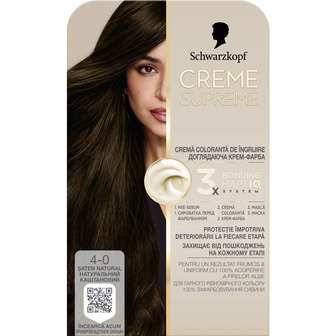 Фарба для волосся Schwarzkopf Creme Supreme 4-0 Натуральний Каштановий 182 мл (9000101746587)