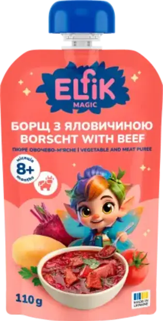 Пюре Elfik Magic Борщ з яловичиною 110 г
