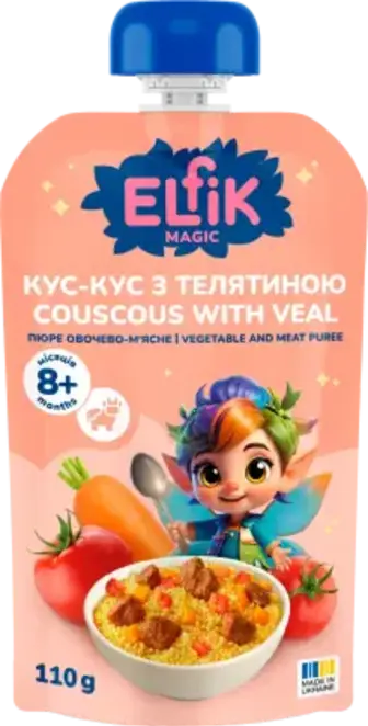 Пюре Elfik Magic Кус-кус з телятиною 110 г