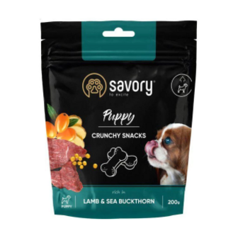 Ласощі Savory з ягням та обліпихою для здорового росту хрусткі для цуценят усіх порід 200г