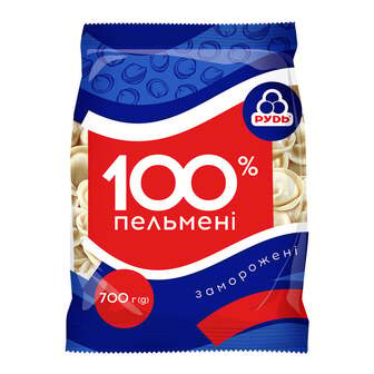 Пельмені 0,7 кг Рудь 100% п/ет 
