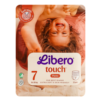 Підгузники Libero Touch 7 16-26кг 22шт