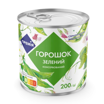 Горошок  «Премія»® зелений консервований (200г)