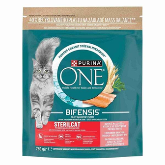 Кoрм 750 г PURINA ONE STERILCAT сухий для кастрованих котів/стерил.кішок з лососем та пшеницею м/уп 