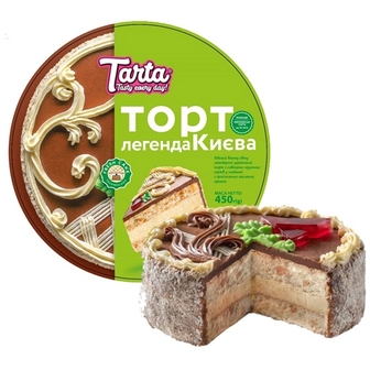 Торт 450г TARTA повітряно-арахісовий Легенда Києва к/уп 