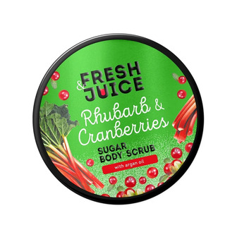Скраб цукровий для тіла Fresh Juice Rhubarb u0026 Cranberries 200 мл (4823015946189)