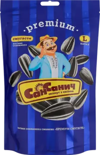 Насіння соняшника СанСанич Premium смугасте смажене 140 г
