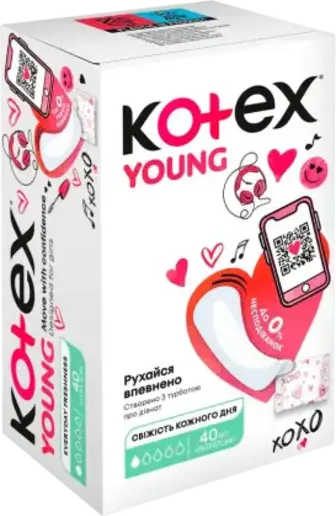 Щоденні прокладки Kotex Young Normal 40 шт