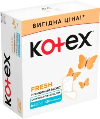 Щоденні прокладки Kotex Normal Fresh 120 шт