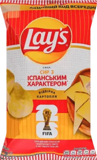 Чипси Lay's Сир з іспанським характером картопляні 95 г