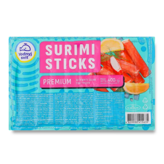 Палички крабові Водний світ Surimi sticks заморожені (400г)