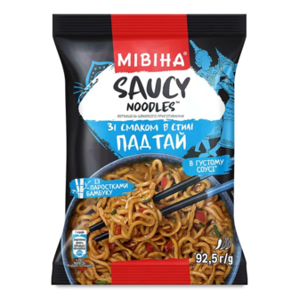 Вермішель Мівіна Saucy noodles зі смаком Пад Тай (92,5г)