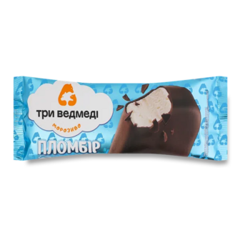 Морозиво Три ведмеді пломбір в кондитерській глазурі (70г)