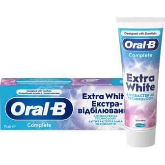 Зубна паста Oral-B Complete Надзвичайна білизна Прохолодна м'ята 75 мл (8006530254779)