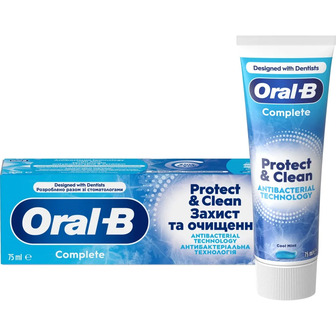 Зубна паста Oral-B Complete Захист та чистота Прохолодна м'ята 75 мл (8006530254878)