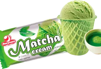 Морозиво Ласунка Matcha Cream зі смаком зеленого чаю 80 г