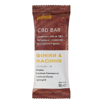 ПЕП ХЕМП батончик CBD BAR Фініки/Насіння 50г