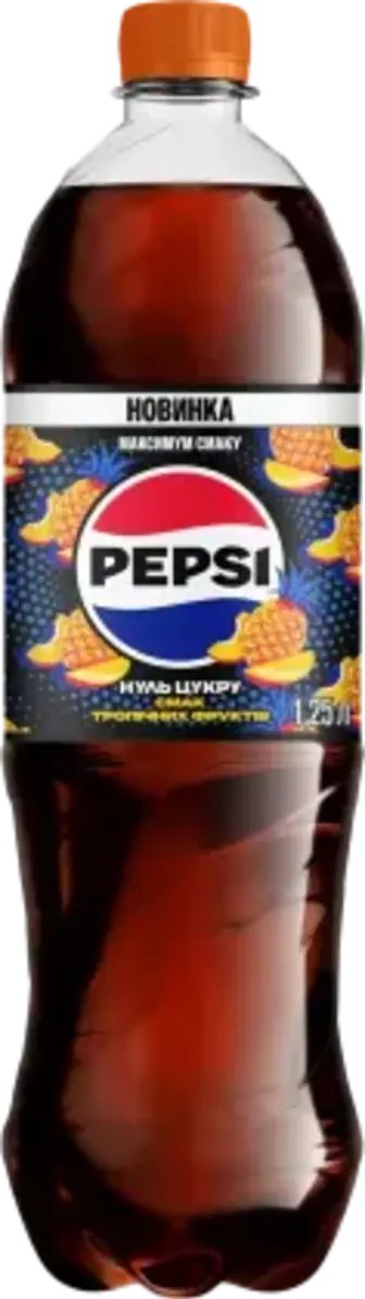 Напій Pepsi Тропікал безалкогольний сильногазований нуль цукру 1.25 л