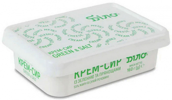 Крем-сир Біло Green & Salt 55% 160г