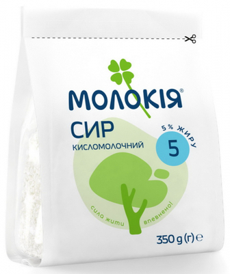 Сир Молокія кисломолочний 5% 350г