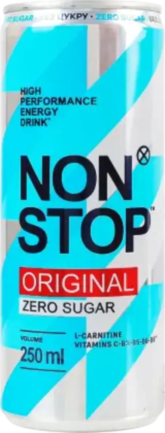 Напій енергетичний Non Stop Original без цукру з підсолоджувачами 250 мл