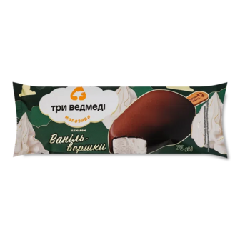 Морозиво Три ведмеді ванільно-вершкове в глазурі на паличці (70г)