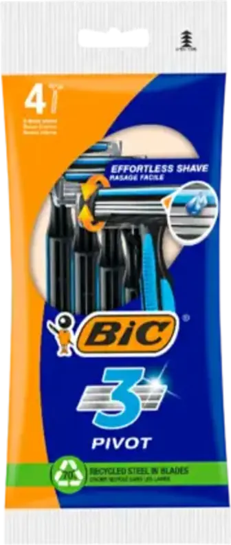Станки для гоління Bic Pivot одноразові чоловічі 4 шт