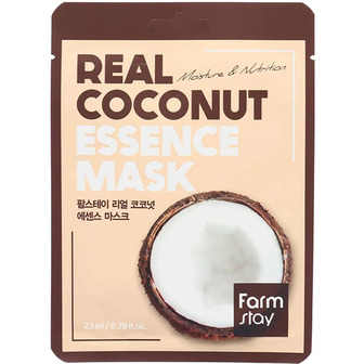 FarmStay Real Coconut Essence Mask - Тканинна маска для обличчя з екстрактом кокоса