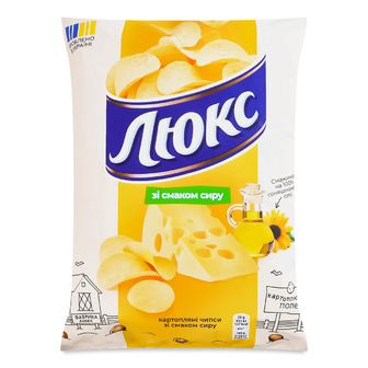 Чіпси ЛЮКС картопляні зі смаком Сиру 105г