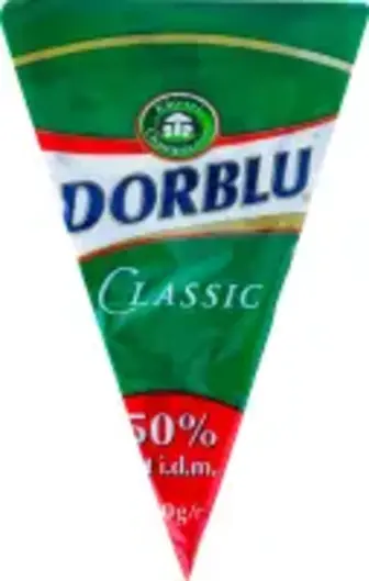Сир KASEREI CHAMPIGNON Dorblu Classic напівтвердий з благородною блакитною пліснявою 50% 100г