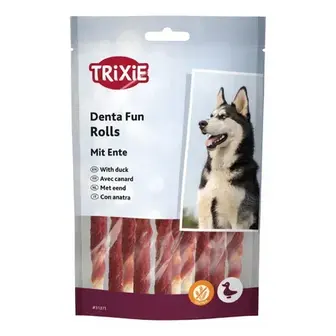 Ласощі для собак Trixie Denta Fun Rolls 12 см 10 шт 80 г - качка