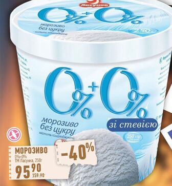 МОРОЗИВО 0%+0% ТМ Ласунка, 250г
