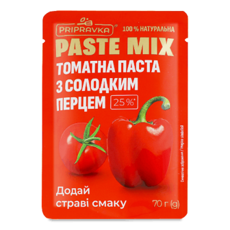 Паста томатна Pripravka PasteMix з солодким перцем 25% 70г (70г)