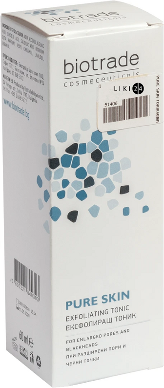 Тонік відлущуючий Biotrade PURE SKIN Пілінг ефект з комбінацією азелаїнової, гліколієвоі і саліцилової кислот 60 мл