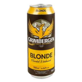 Пиво Grimbergen Blonde спеціальне світле з/б (0,5л)