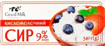 Сир Good Milk кисломолочний 9% 340 г
