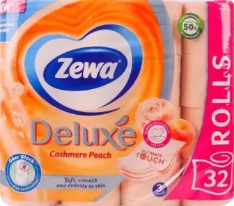 Папір туалетний Zewa Deluxe Персик 3-шаровий 32 шт