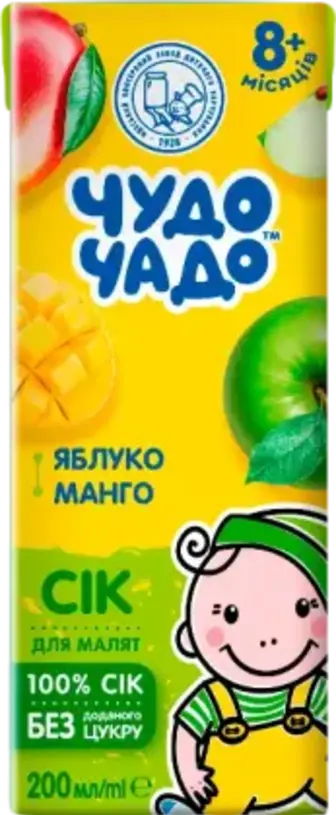 Сік Чудо-Чадо Яблуко та полуниця 200 мл