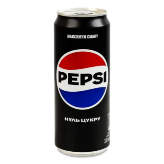 Напій Pepsi Пепсі нуль цукру безалкогольний сильногазований з/б (330мл)