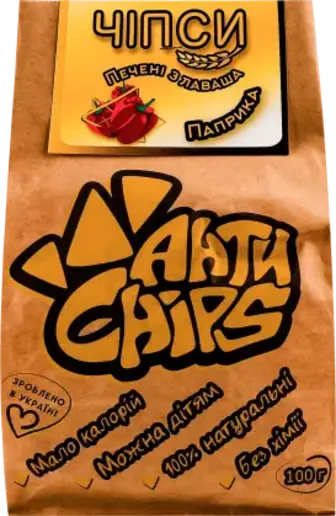 Чипси АнтиChips Паприка з лаваша печені 100 г