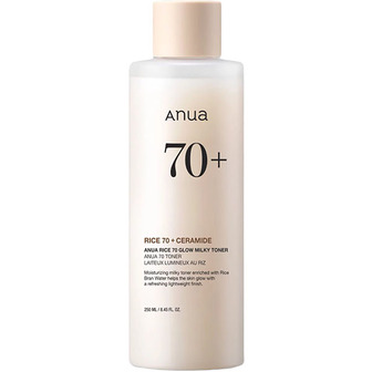 Anua Rice 70+ Ceramide Glow Milky Toner - Живильний тонер для обличчя з керамідами та екстрактом рису