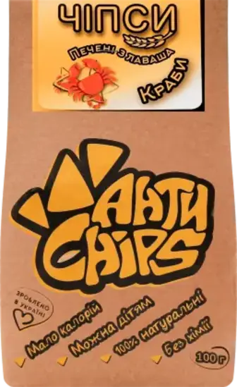 Чипси АнтиChips Краби з лаваша печені 100 г