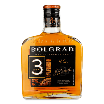 Бренді Bolgrad VS 3 роки виноградний витриманий 0,25л