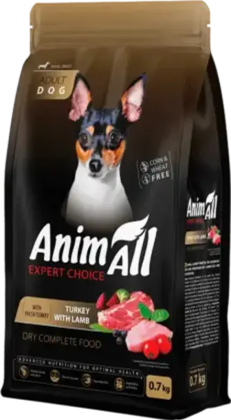 Корм для собак AnimAll для малих порід з індичкою та ягням 700 г