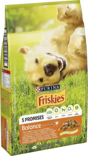 Сухий корм Friskies Balance для дорослих собак з куркою, яловичиною та овочами 10 кг