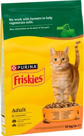 Сухий корм для кішок Purina Friskies Adult з куркою і овочами 10 кг